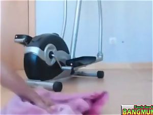 mommy with sexy boobs spraying and mastrubate
