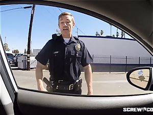 CAUGHT! black doll gets spilled blowing off a cop