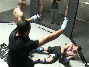 Dana DeArmind gets smashed after the MMA match