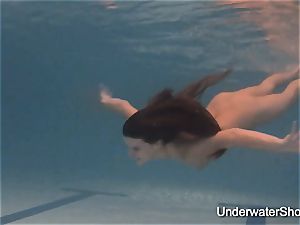erotic underwater flash of Natalia