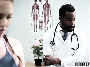 Maddy O'Reilly Exploited into big black cock ass-fuck at Doctors examination