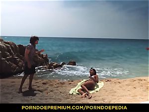 PORNDOE PEDIA luxurious black honey beach orgy tutorial
